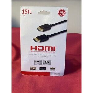 HDMI GE cable 15ft, One Connection For All Brands